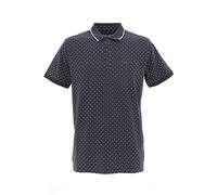 Teddy Smith Men's Pasy 2 Mc Polo Shirt, Total Navy/Print White, XXL