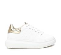 Teddy Smith White/Gold Women's Gold Sneakers, white, 6 UK