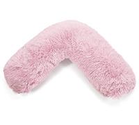 Teddy V Shaped Complete V Pillow or V Case Only For Neck Maternity Back Support Soft Warm Plush Cosy Fleece V Shape Cover (Teddy Cuddles Pink, Teddy Cover Only)