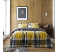 Teddy Windsor Check Duvet Cover GAVENO CAVAILIA Bright Yellow Double
