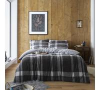GC GAVENO CAVAILIA Single Teddy Duvet Cover Set | Fluffy Fleece Bedding Single Bed | Cosy Thermal Snuggle Bedding Quilt Cover Set | Washable Bed Linen | Grey
