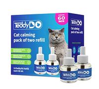 TeddyDo Cat Calming Pheromone Diffuser Refill Pack, 2 x 48ml Bottles, 60 Days Coverage, Reduces Stress and Anxiety, Effective for 72m² Area