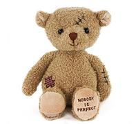 Teddys Rothenburg Nobody is Perfect Cuddly Toy Teddy Bear 25 cm Brown with Patches Plush Teddy Bear