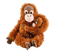 Teddys Rothenburg Uni-Toys Orang Utan Monkey with Baby 28 cm Sitting Plush Toy