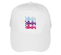 Teddyts Adults White Multi-Colour Three Lions Adjustable Baseball Cap