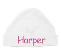 TeddyT's Baby Boys & Girls Personalised Name Cosy Sleep Hat (7 (Pink Embroidery)