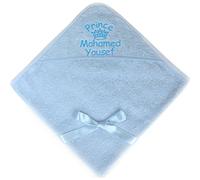 TeddyT's Baby Boys & Girls Super Soft Personalised Prince & Princess Bathrobe Towel (Blue)