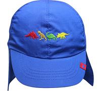 TeddyT's Boy's Colourful Dinosaurs Adjustable Legionnaire Summer Sun Beach Hat Cap (1-2 Years, Explorer Blue)