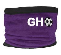 TeddyTs Boy's Personalised Initials & Football Fleece Sports Snood with Adjustable Toggle (Purple)