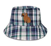 TeddyT's Capybara Embroidered Children's Tartan Bucket Hat
