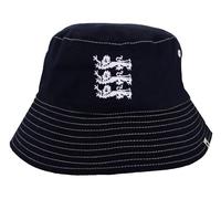 TeddyT's Children's 3 Lions England Embroidered Cotton Bucket Hat (Navy) (UK, Age, 11 Years, 13 Years, Navy)