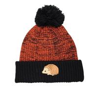 TeddyT's Children's Embroidered Hedgehog Orange Bobble Hat (4-8 Years)