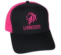 TeddyT's England Lionesses Ladies Embroidered Breathable Baseball Cap Hat (Fuchsia & Black)