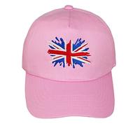 TeddyTs Great Britain Union Jack Flag Pink Adjustable Girl's Baseball Cap (5-10 Years)