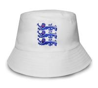 TeddyT's Kids 3 Lions England White Embroidered Bucket Sun Hat (6-10 Years)