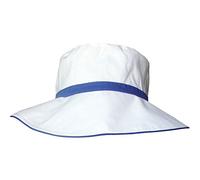 TeddyT's Ladies Fully Reversible 2 in 1 Stripy Wide Brim Summer Sun Hat (S/M (56cm), Blue)