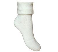 TeddyT's Ladies & Girls Super Soft Thermal Fleece Lined Warm Winter Bed Socks (Cream)