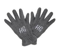 TeddyT's Ladies' Initials Embroidered Thermal Lined Gloves (Dark Grey, Small)