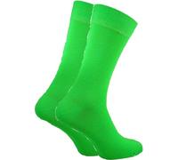 TeddyT's Ladies Super Soft Bright Fluorescent Neon Everyday Fashion Socks (Neon Green)