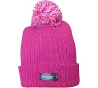 TeddyT's Ladies Thinsulate Chunky Knit Fleece Lined Insulated Thermal Winter Bobble Hat (Pink)
