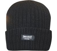 TeddyT's Ladies Thinsulate Chunky Knit Fleece Lined Insulated Thermal Winter Hat (Black)