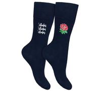 TeddyT's Men's England Rose and 3 White Lions Navy Embroidered Socks Gift Set (UK, Numeric, 6, 11, Regular, Regular, Navy)