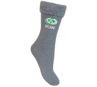 TeddyT's Men's Ireland Rugby Ball & Irish Shamrock Embroidered Bed Socks (UK, Numeric, 7, 10, Regular, Regular, Grey)