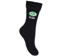 TeddyT's Men's Ireland Rugby Ball & Irish Shamrock Embroidered Bed Socks (UK, Numeric, 7, 10, Regular, Regular, Black)