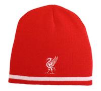 TeddyT's Men's Liverpool Liver Bird Embroidered Striped Red Beanie Hat