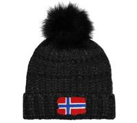 TeddyTs Men's Norway Flag Marl Chunky Knit Thermal Winter Bobble Hat Dark Grey,One Size