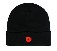 TeddyT's Men's Poppy Thermal Sports Black Beanie Hat, M-L