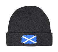 TeddyTs Men's Scotland Flag Thermal Knit Beanie Hat (Grey)