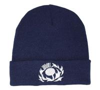 TeddyT's Men's Scottish Thistle Scotland Thermal Knit Navy Beanie Hat