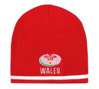TeddyT's Men's Wales Embroidered Red Welsh Rugby Beanie Hat