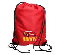 TeddyT's Personalised Cars PE Drawstring Sport Swimming Bag (Red)