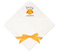 TeddyT's Personalised Easter Chick Just Hatched White Baby Hooded Bath Towel