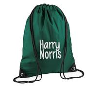 TeddyT's Personalised Embroidered Name Kids Back to School Swimming & P.E. Kit Sports Drawstring Bag (Forest Green)