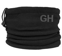 TeddyTs Personalised Initials Black Fleece Sports Snood with Adjustable Toggle (Charcoal Embroidery)