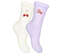 TeddyT's Personalised Ladies Christmas Super Soft Winter Bed Socks Gift Set (2 Pack) (Winter Mittens)