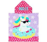 TeddyT's Personalised Microfibre Unicorn Pink & Lilac Poncho (1-3 Years)