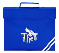 TeddyTs Personalised Owl & Wizard Name School Book Bag (Blue)
