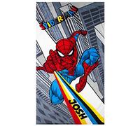 TeddyT's Personalised Spider Man City Rainbow Web Embroidered Beach Towel
