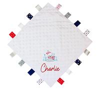 TeddyTs Personalised Winter Polar Bear White Taggy Blanket Comter, One Size