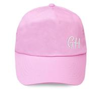 TeddyT's Personalised Women's Initial Baseball Cap Summer Hat (Cotton, Pastel Pink)