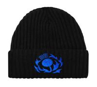 TeddyT's Scotland Scottish Thistle Thermal Rib Knit Black Beanie Hat 3-6 Years