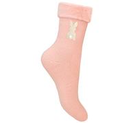 TeddyT's Women's Bunny Bed Socks Gift Bed Socks (Peach)