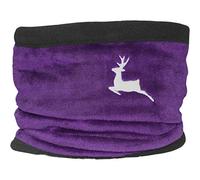 TeddyTs Women's Festive Christmas Reindeer Fleece Snood Scarf with Adjustable Toggle (Purple)
