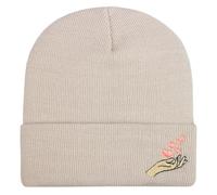 TeddyT's Women's Hand & Hearts Embroidered Soft Rib Beanie Hat