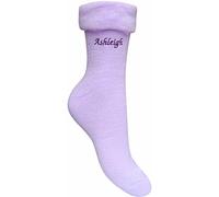 TeddyT's Women's Personalised Super Soft Thermal Bed Socks (Purple)