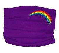 TeddyTs Women's Super Soft Fine Knit Rainbow Snood Scarf (Purple)